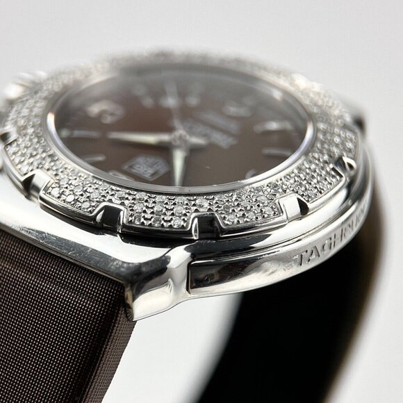 Tag Heuer Ladies Formula 1 Brown Dial Diamond Bezel Quartz Watch WAC1217-0 - Picture 4 of 8